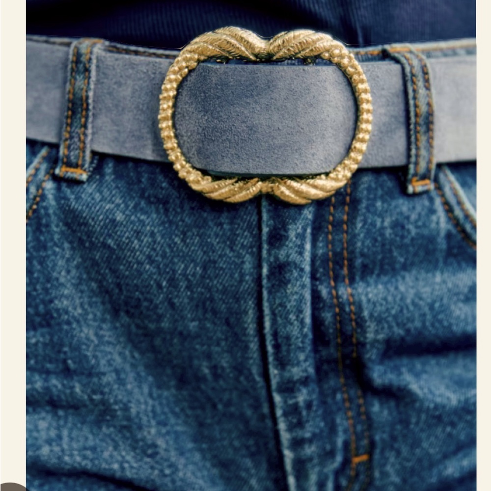 Sezane Blue and Gold Belt